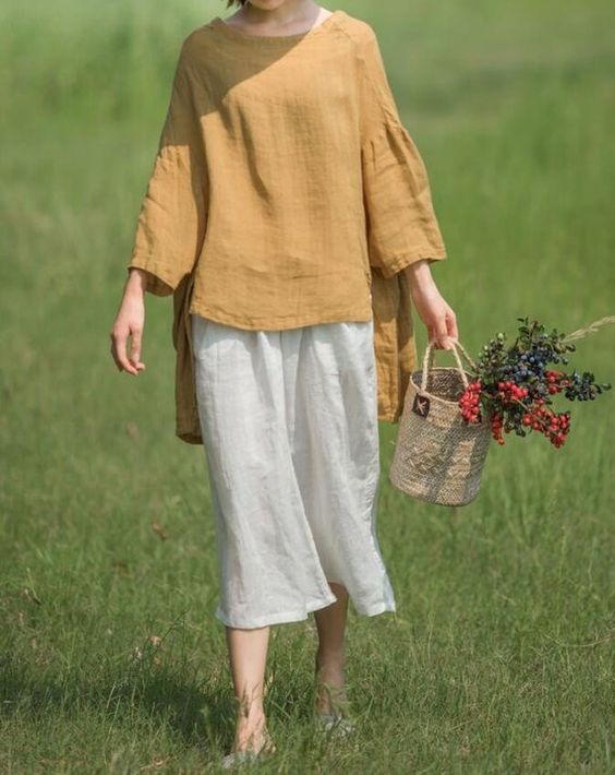 亞麻材質　亞麻衣服穿搭